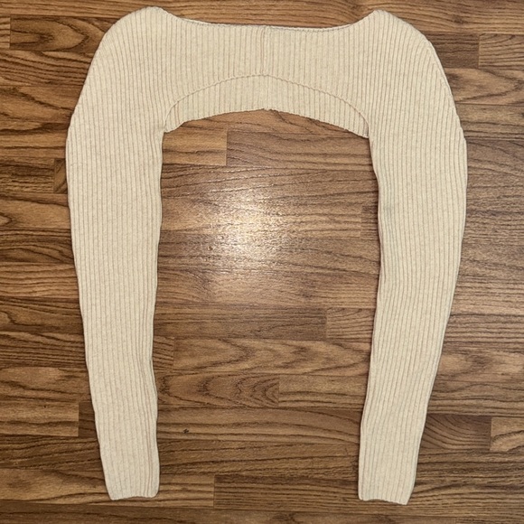 Danielle Guizio Cashmere Wool Blend Knit SHRUG ONLY Size Medium Oatmeal Colorway - Picture 1 of 9